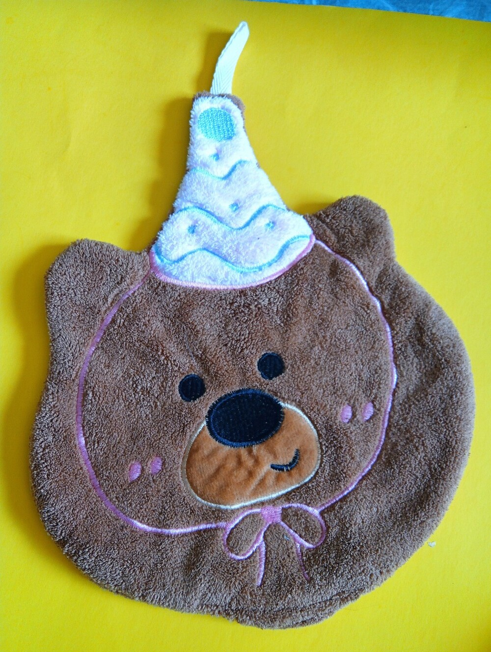 Hand towel: Plush Teddy Bear With Party Hat